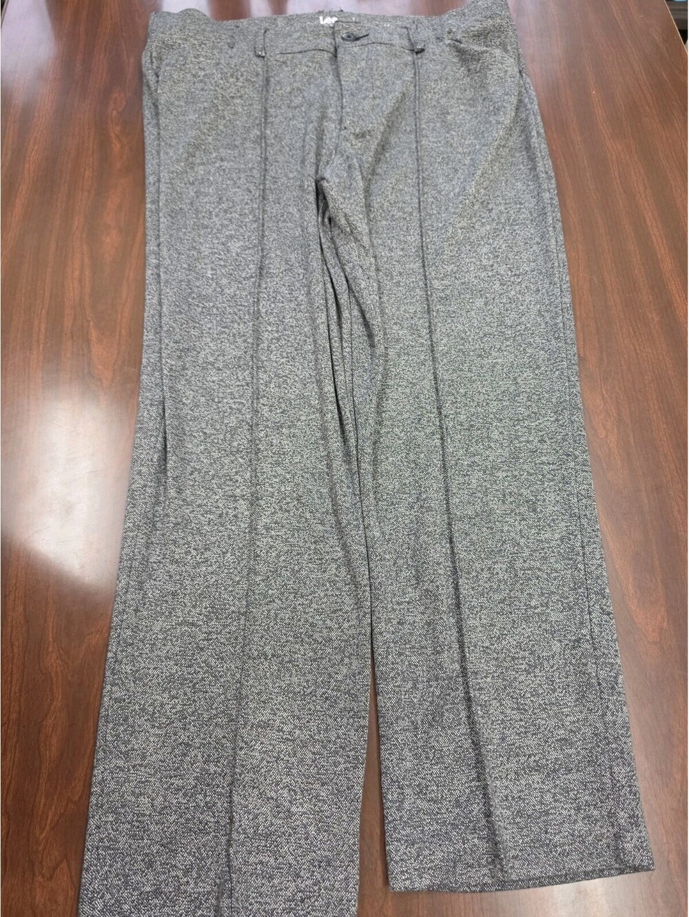 Lee Riders Simplicate Womens 16M Gray Dress Pants Career Straight Stretch Slacks